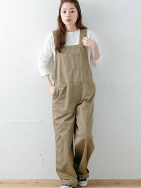 「URBAN RESEARCH Sonny Label（アーバンリサーチサニーレーベル）のアイテム（オールインワン・サロペット）」を使った、ympsanさん（レディース・164cm）の春コーディネート