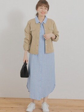 「URBAN RESEARCH Sonny Label（アーバンリサーチサニーレーベル）のアイテム（ノーカラージャケット）」を使った、ympsanさん（レディース・164cm）の春コーディネート