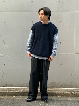 「WELLDER（ウェルダー）のアイテム」を使った、KIKAWAさん（メンズ・165cm）の春コーディネート