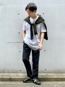 「HERISSON（エリソン）のアイテム」を使った、KIKAWAさん（メンズ・165cm）の夏コーディネート