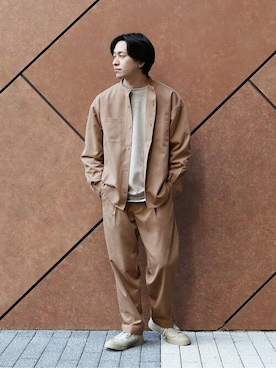 「417 EDIFICE（フォーワンセブンエディフィス）のアイテム（シューズ）」を使った、KIKAWAさん（メンズ・165cm）の冬コーディネート