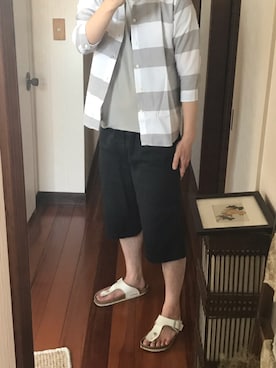 「abx（エービーエックス）のアイテム（トップス）」を使った、山参さん（メンズ・180cm）の秋コーディネート