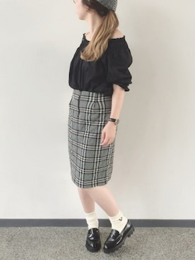 「誕生日」｜「アイテム（ハンチング/ベレー帽）」を使った、o...さん（レディース・158cm）の秋コーディネート