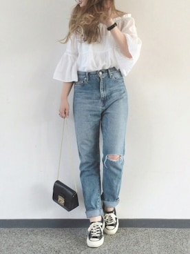 「CONVERSE ADDICT（コンバースアディクト）のアイテム（シューズ）」を使った、o...さん（レディース・158cm）の夏コーディネート