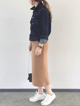 「CONVERSE ADDICT（コンバースアディクト）のアイテム（シューズ）」を使った、o...さん（レディース・158cm）の秋コーディネート