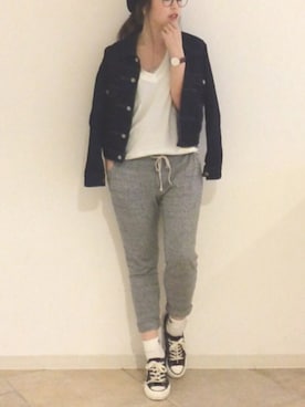 「CONVERSE ADDICT（コンバースアディクト）のアイテム（シューズ）」を使った、o...さん（レディース・158cm）の春コーディネート