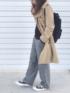 「CONVERSE ADDICT（コンバースアディクト）のアイテム（シューズ）」を使った、o...さん（レディース・158cm）の冬コーディネート