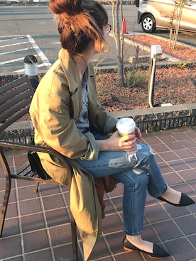 「春コート」｜o...さん（レディース・158cm）の春コーディネート