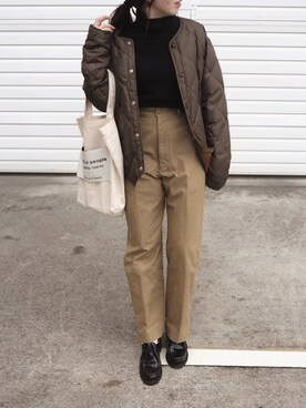 「キルティングコート」｜o...さん（レディース・157cm）の春コーディネート