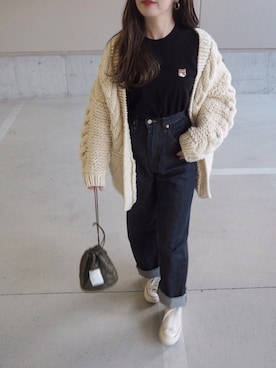 「ANATOMICA（アナトミカ）のアイテム（デニムパンツ）」を使った、o...さん（レディース・157cm）の冬コーディネート