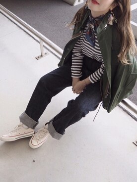 「green label relaxing（グリーンレーベルリラクシング）のアイテム（財布/小物）」を使った、o...さん（レディース・157cm）の春コーディネート
