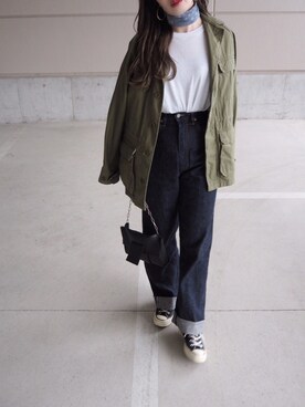 「ANATOMICA（アナトミカ）の【ANATOMICA】618 MARILYN（デニムパンツ）」を使った、o...さん（レディース・157cm）の春コーディネート
