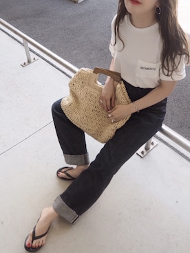 「ANATOMICA（アナトミカ）の【ANATOMICA】618 MARILYN（デニムパンツ）」を使った、o...さん（レディース・157cm）の夏コーディネート