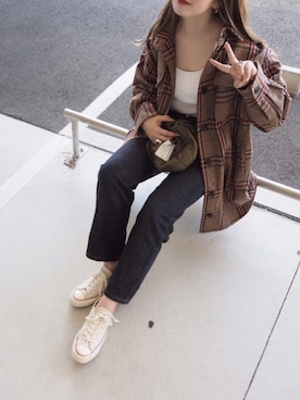 「haco!（ハコ）のアイテム（その他アウター）」を使った、o...さん（レディース・157cm）の秋コーディネート