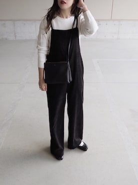 「ISOOK（アイスー）のアイテム（オールインワン・サロペット）」を使った、o...さん（レディース・157cm）の秋コーディネート