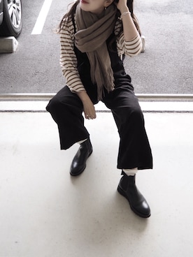 「ISOOK（アイスー）のアイテム（オールインワン・サロペット）」を使った、o...さん（レディース・157cm）の秋コーディネート