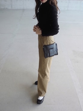 「THE SHINZONE（ザ　シンゾーン）のハイウエストチノパンツ（チノパンツ）」を使った、o...さん（レディース・157cm）の冬コーディネート