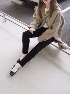 「plage（プラージュ）のアイテム（その他アウター）」を使った、o...さん（レディース・157cm）の冬コーディネート