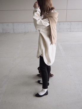 「肩掛け」｜「アイテム（カバーオール）」を使った、o...さん（レディース・157cm）の春コーディネート