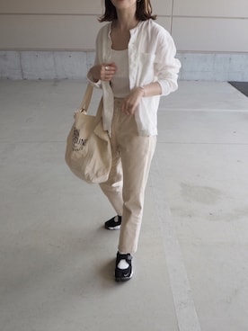 「Maison Kitsune（メゾンキツネ）のアイテム」を使った、o...さん（レディース・157cm）の夏コーディネート