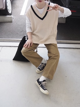 「ラブアンドピース2020」｜「アイテム（チノパンツ）」を使った、o...さん（レディース・157cm）の秋コーディネート