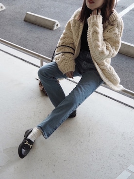 「IENA（イエナ）のアイテム（ニット/セーター）」を使った、o...さん（レディース・157cm）の冬コーディネート