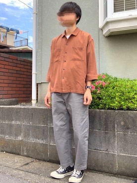 「MUJI」｜「アイテム（腕時計）」を使った、そるさん（メンズ・167cm）の春コーディネート