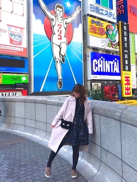 「大阪」｜「アイテム（その他アウター）」を使った、sayaka(^^)さん（レディース・152cm）の冬コーディネート