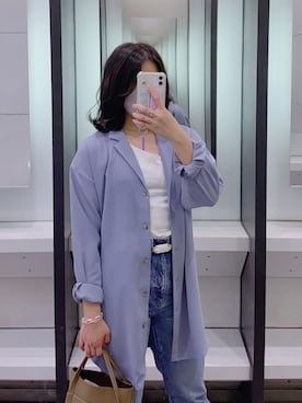 「とろみシャツ」｜「アイテム（ブーツ）」を使った、hazさん（レディース・155cm）の夏コーディネート