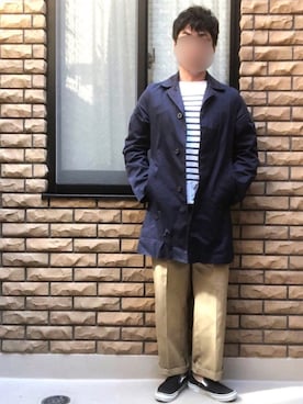 「MACKINTOSH」｜「アイテム（スリッポン）」を使った、Hige-chiriさん（メンズ・168cm）の春コーディネート