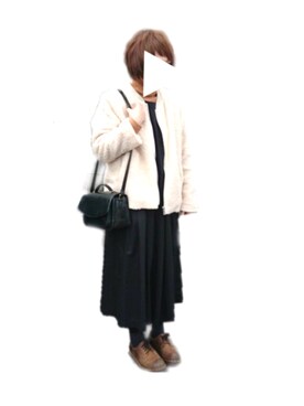 「ダニエルウェリントン」｜「アイテム（ブルゾン）」を使った、ちくわさんさん（レディース・151cm）の冬コーディネート