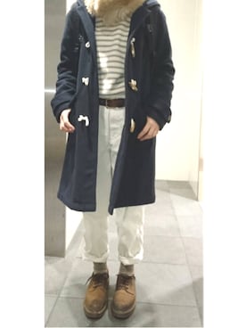 「SM2（エスエムツー）のアイテム（ダッフルコート）」を使った、ちくわさんさん（レディース・151cm）の冬コーディネート