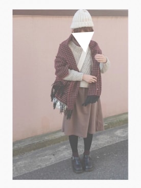 「マーガレット・ハウエル(MARGARET HOWELL)」｜「アイテム（ワンピース/ドレス）」を使った、ちくわさんさん（レディース・151cm）の冬コーディネート