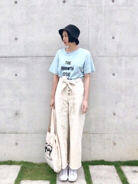 「ROOTOTE（ルートート）のアイテム（ハンドバッグ）」を使った、Ting Jianさん（レディース・160cm）の春コーディネート
