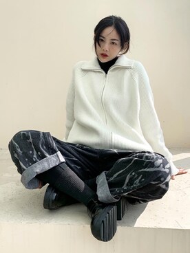 「SMGのアイテム」を使った、Ting Jianさん（レディース・160cm）の冬コーディネート