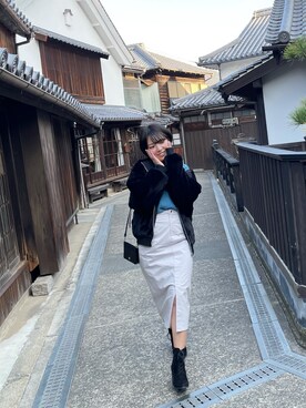「ENVYM（アンビー）のアイテム（ジャケット/アウター）」を使った、nagisa9628さん（レディース・164cm）の冬コーディネート