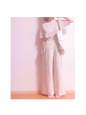「chocomee（チョコミー）のアイテム（トートバッグ）」を使った、choroさん（レディース・153cm）の夏コーディネート