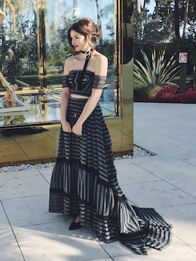 「Erdem（アーデム）のアイテム」を使った、Yulia F. Kirpalaniさん（レディース・175cm）の春コーディネート