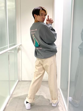 「QT8（キューティーエイト）のアイテム」を使った、ワダさん（メンズ・170cm）の冬コーディネート