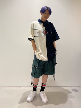 「ALAND（エーランド）のアイテム（パンツ）」を使った、ワダさん（メンズ・170cm）の夏コーディネート