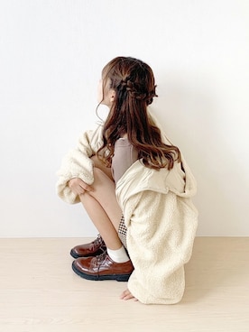 「apres jour（アプレジュール）のアイテム（ジャケット/アウター）」を使った、高芦あかりさん（レディース・152cm）の秋コーディネート