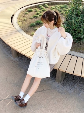 「AS KNOW AS PINKY（アズノゥアズピンキー）のアイテム」を使った、高芦あかりさん（レディース・152cm）の秋コーディネート