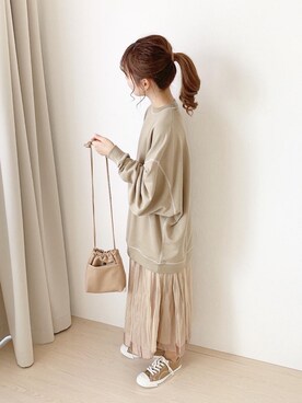 高芦あかりさん（レディース・152cm）の春コーディネート