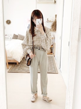 「アプレジュール」｜「アイテム（バレエシューズ）」を使った、高芦あかりさん（レディース・152cm）の春コーディネート