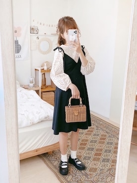 リボンキャミワンピカットソーセットを使った人気ファッションコーディネート Wear