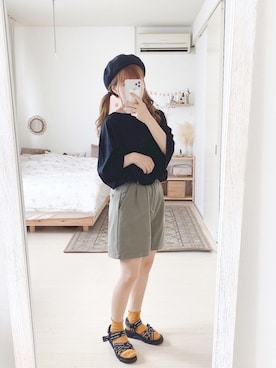 「moi tytto（モイテュット）のアイテム（帽子）」を使った、高芦あかりさん（レディース・152cm）の夏コーディネート