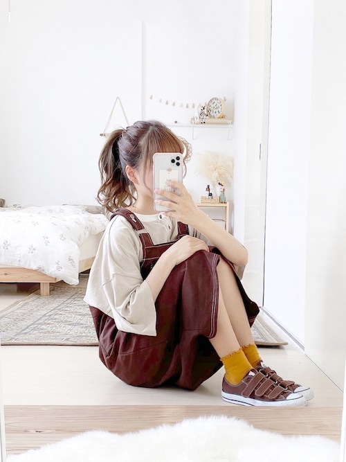 たかあしあかりさんのジャンパースカートを使ったコーディネート Zozotown
