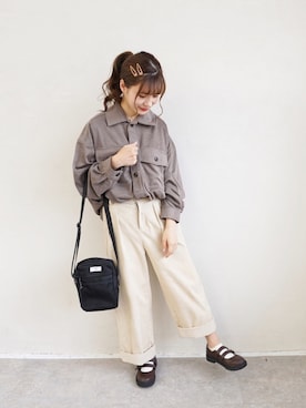 「CASPER JOHN（キャスパージョン）のアイテム」を使った、高芦あかりさん（レディース・152cm）の秋コーディネート