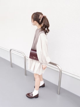 「バーバリー」｜「アイテム（ワンピース/ドレス）」を使った、高芦あかりさん（レディース・152cm）の冬コーディネート