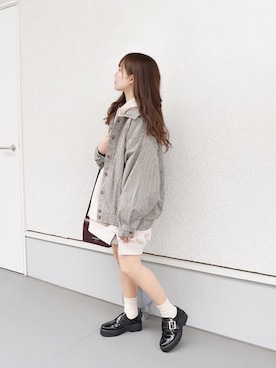 「classicalelf（クラシカルエルフ）のアイテム（パーカー）」を使った、高芦あかりさん（レディース・152cm）の春コーディネート